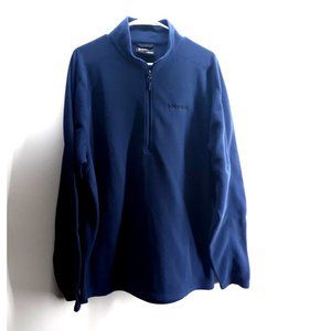 Marmot Mens Xlarge Navy Blue 1/2 Zip Fleece Sweatshirt Style P 10150